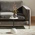Viola Accent Table In Polished White Marble by FOUR HANDS