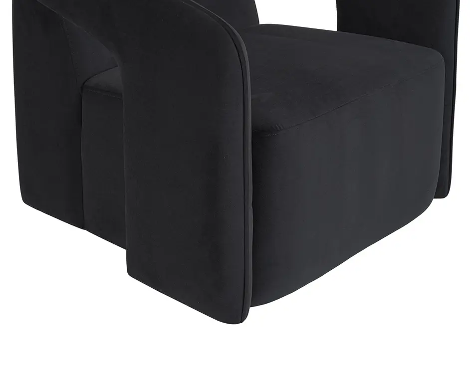 Kendrick Swivel Chair - Abbington Black by Sunpan