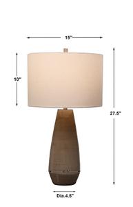 Volterra Taupe-Gray Table Lamp by Uttermost