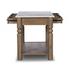 Dothan Kitchen Island - White Marble by Four Hands
