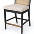 Antonia Cane Armless Bar + Counter Stool - Savile Flax by Four Hands