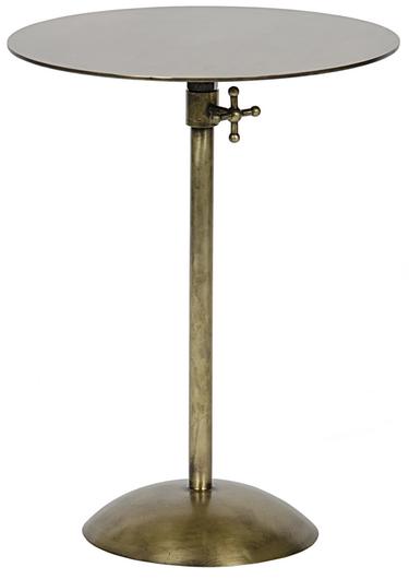 Felix Side Table, Metal with Brass Finish by Noir Furniture