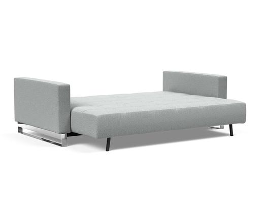 CASSIUS D.E.L. SLEEPER SOFA in MELANGE LIGHT GREY FABRIC WITH Chrome legs 538 by INNOVATION USA
