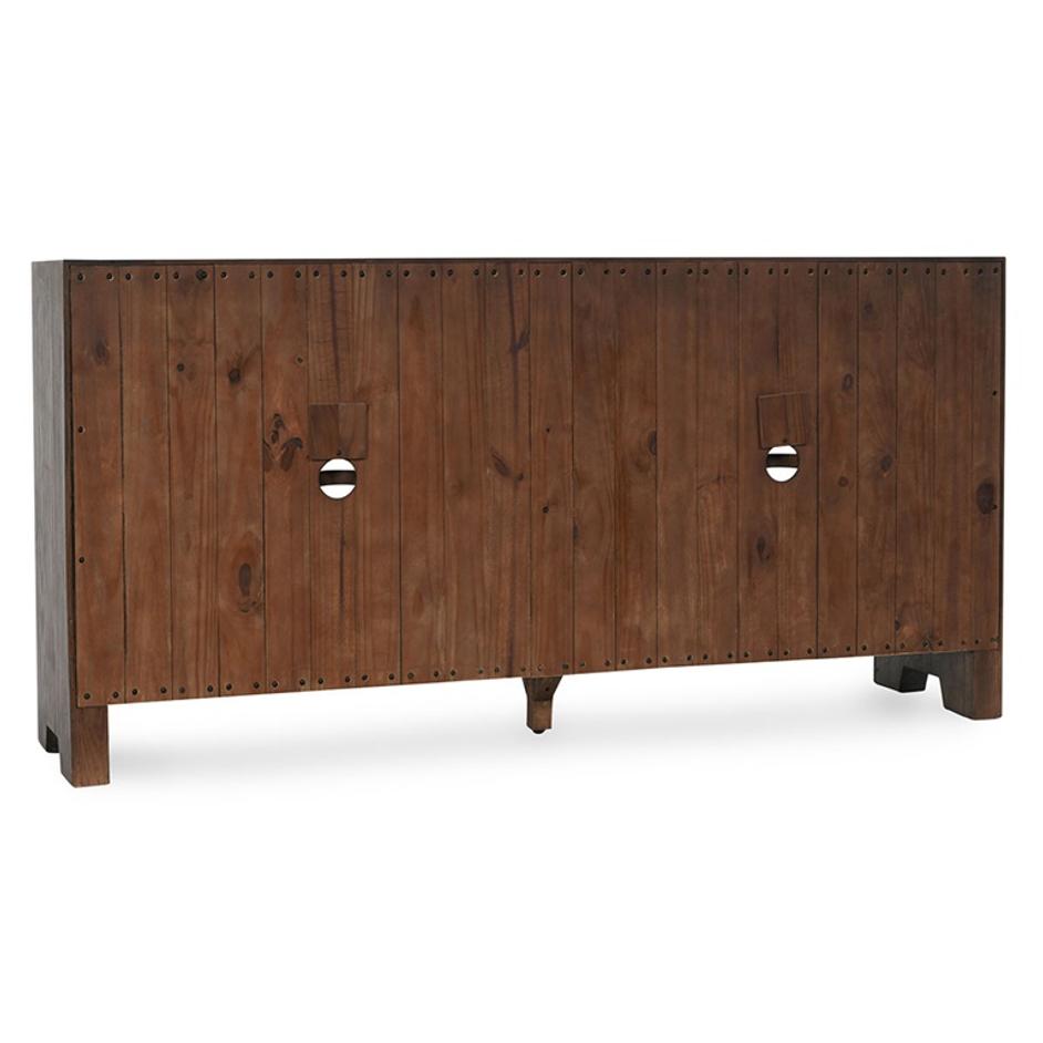 Troy Reclaimed Oak 4Dr Buffet Suede Brown by Classic Home