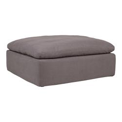 CLAY OTTOMAN LIVESMART FABRIC LIGHT GREY by Moes Home