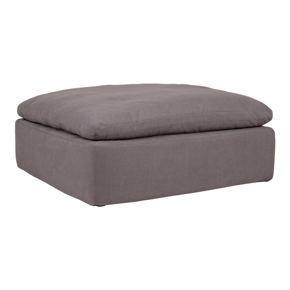 CLAY OTTOMAN LIVESMART FABRIC LIGHT GREY by Moes Home