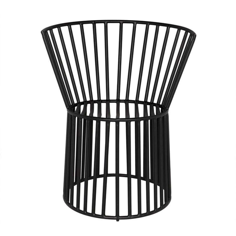 Ellsworths Industrial Steel Chair in Matte Black by Noir Furniture