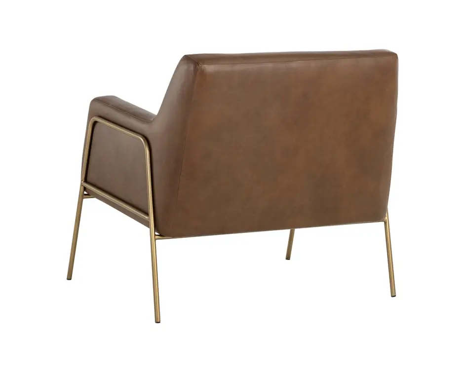 Cybil Lounge Chair - Vintage Caramel Leather by Sunpan