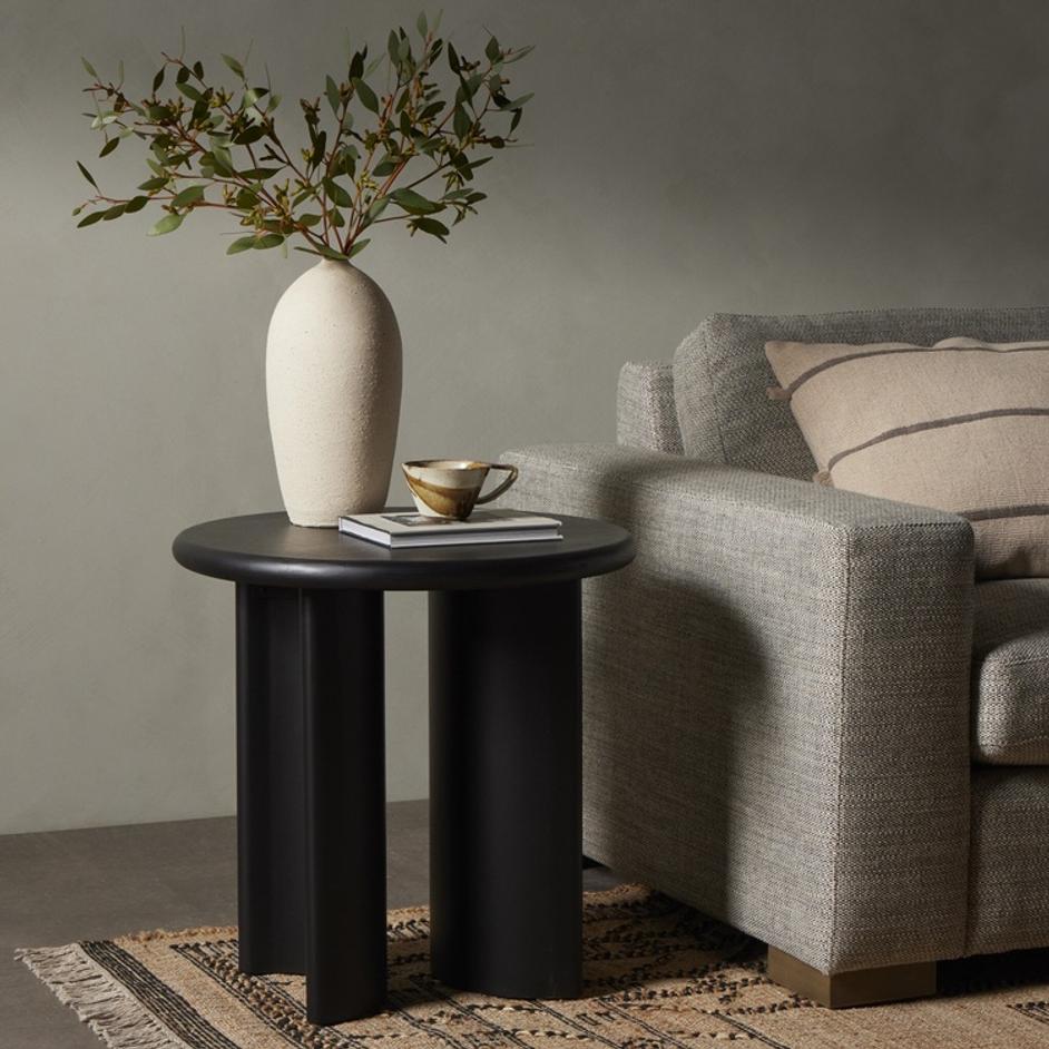 Paden End Table - Aged Black Acacia by Four Hands
