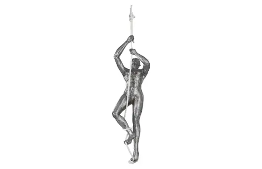 Climbing Sculpture w/Rope, Black/Silver, Aluminum by PHILLIPS COLLECTION