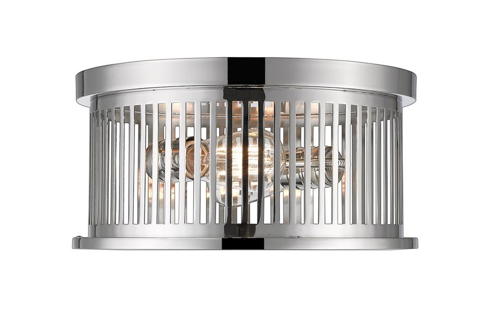 Camellia 2 Light Flush Mount in Polished Nickel Finish by Z-Lite
