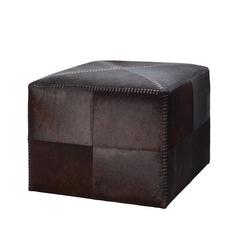 Espresso Hair on Hide Ottoman, Large by Jamie Young