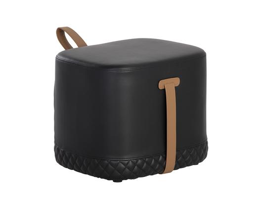 Axio Ottoman - Napa Black / Napa Cognac by Sunpan