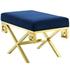 Bendel Velvet Performance Velvet Bench In Gold Navy by Modway Furniture
