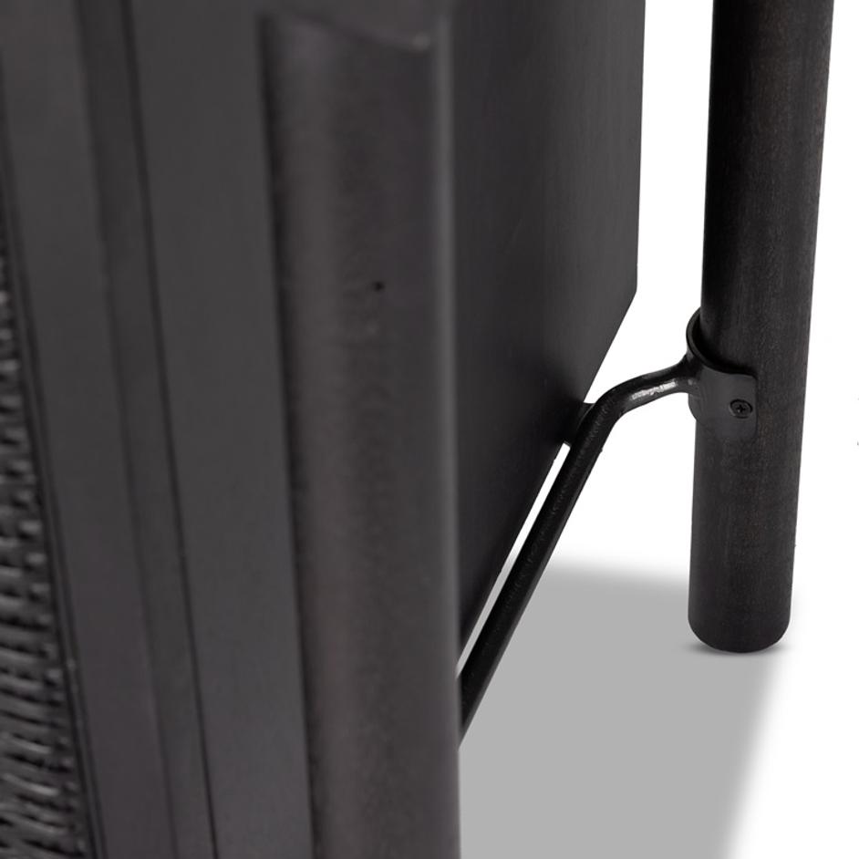 Veta Media Console In Black Cane by FOUR HANDS