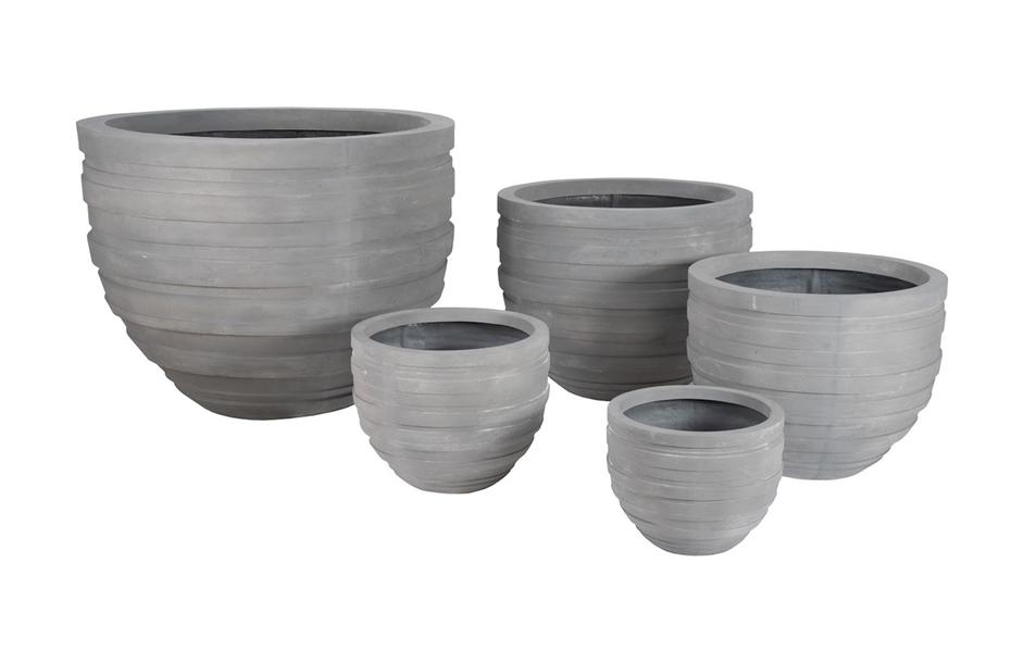 June Planter, Raw Gray, Medium by PHILLIPS COLLECTION