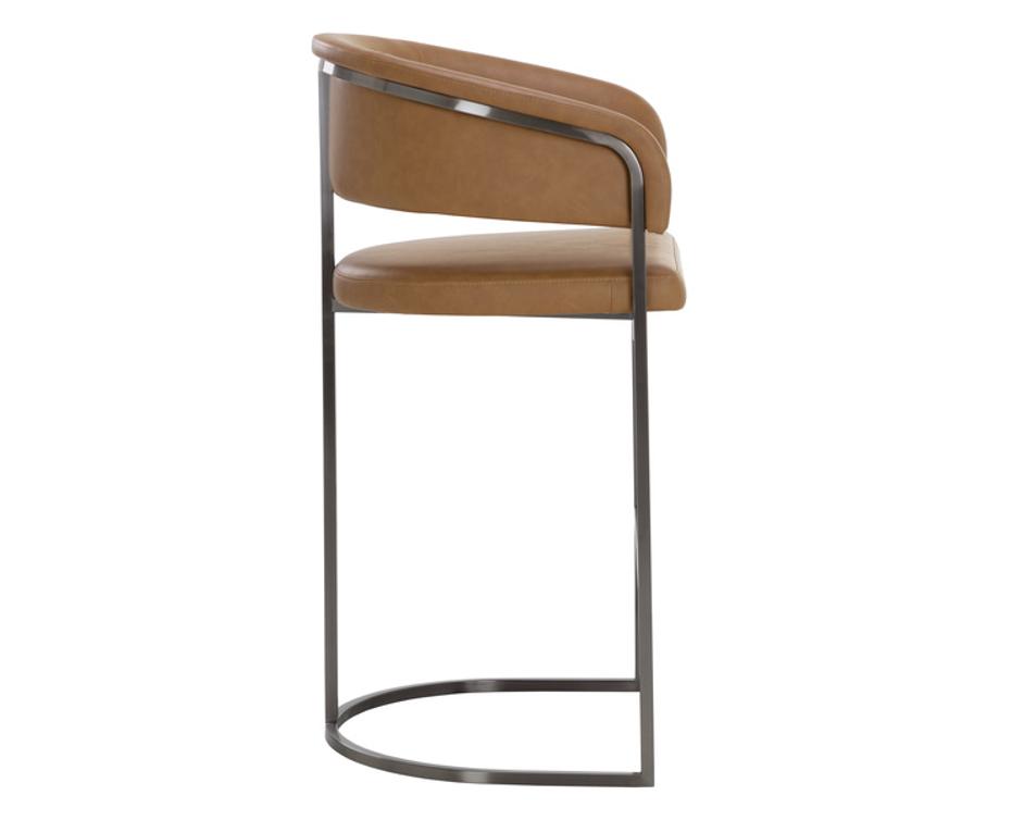 MARRIS BARSTOOL - GUNMETAL - MILLIKEN COGNAC by Sunpan