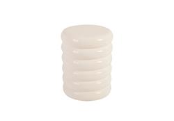Ribbed Stool, Gel Coat White by PHILLIPS COLLECTION