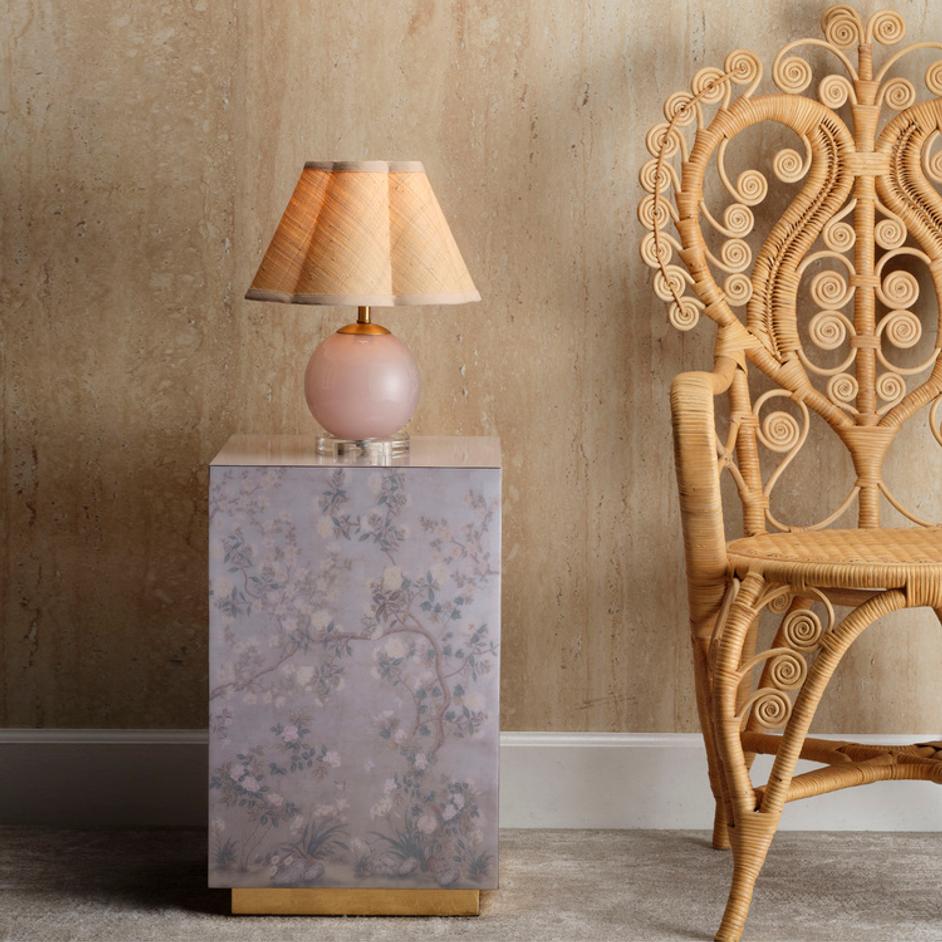 Garland Floral Accent Side Table, Dove by Jamie Young