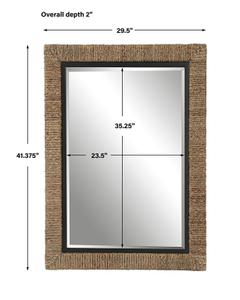 Island Braided Straw Mirror by Uttermost