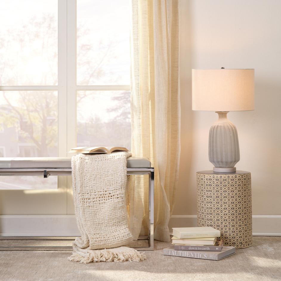 Shelby Leather Bench, Grey by Jamie Young