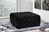 Laurie Ottoman/Bench In Black Velvet by Meridian Furniture