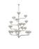 Agavé Americana Silver Chandelier In Contemporary Silver Leaf by Currey & Company