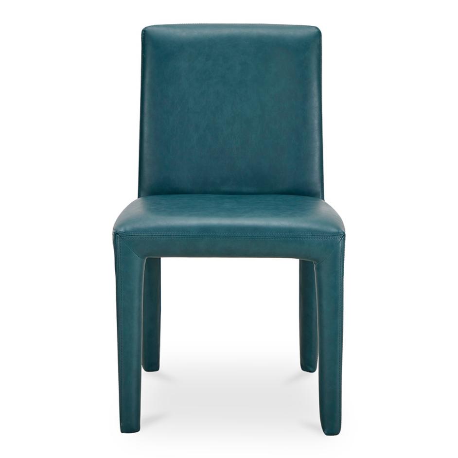 Monte Dining Chair Teal Vegan Leather - Set Of Two by Moes Home