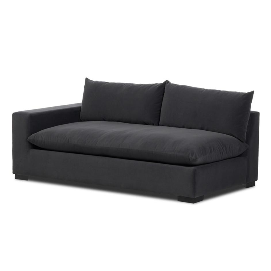 Grant Sectional In Crypton Henry Charcoal And Espresso by Four Hands
