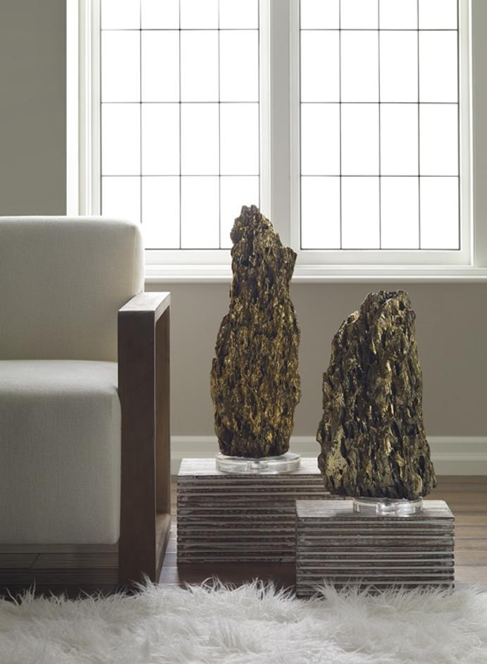 Stalagmite Lamp Polished Brass, Medium, Glass Base, Assorted Size And Shape by PHILLIPS COLLECTION