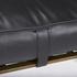 Jessie 55L x 16W Black Leather Seat W/Gold Metal Base Accent Bench by Mercana