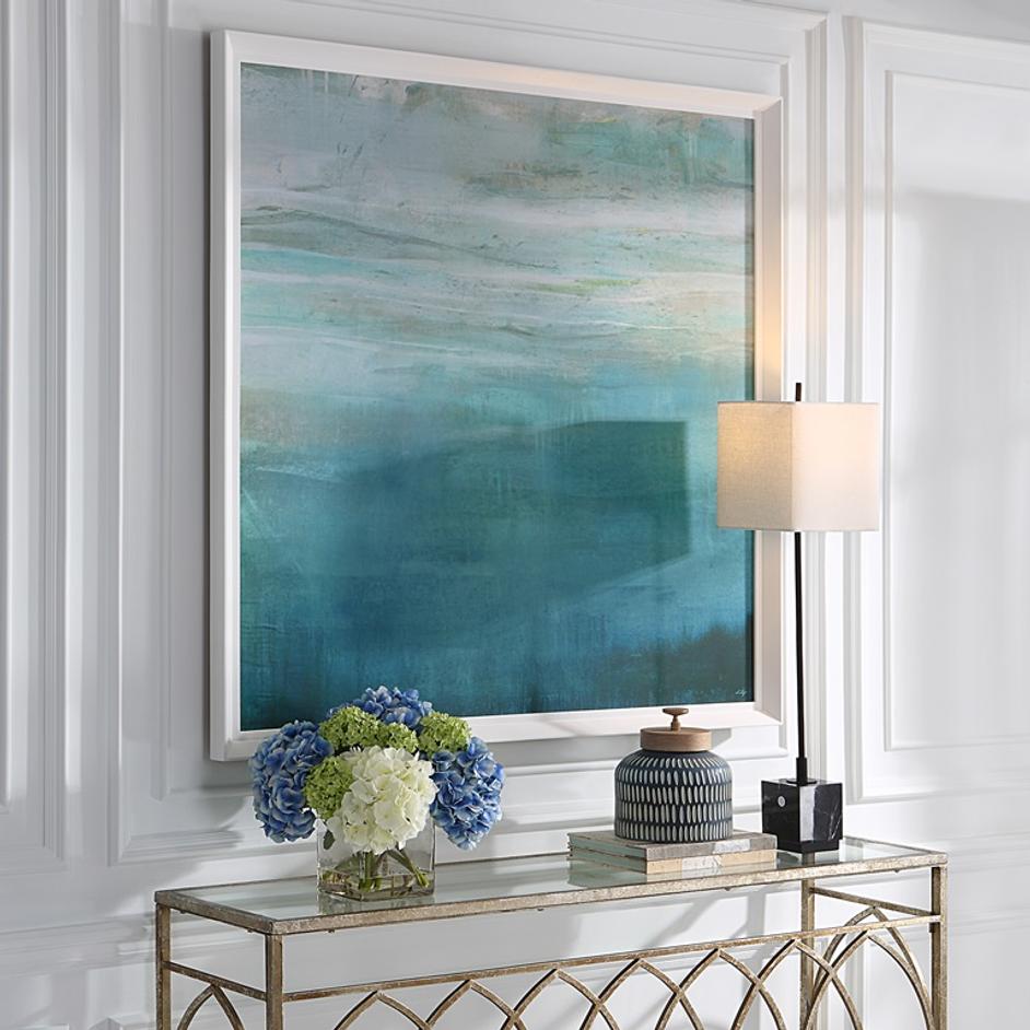 Cancun Teal Framed Print by Uttermost