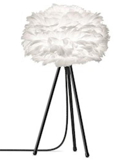 Eos 20" H Table Lamp in White with Black Base by UMAGE