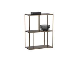 Eiffel Low Bookcase - Small - Antique Brass by Sunpan