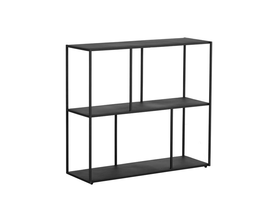 Eiffel Low Bookcase - Medium - Black by Sunpan