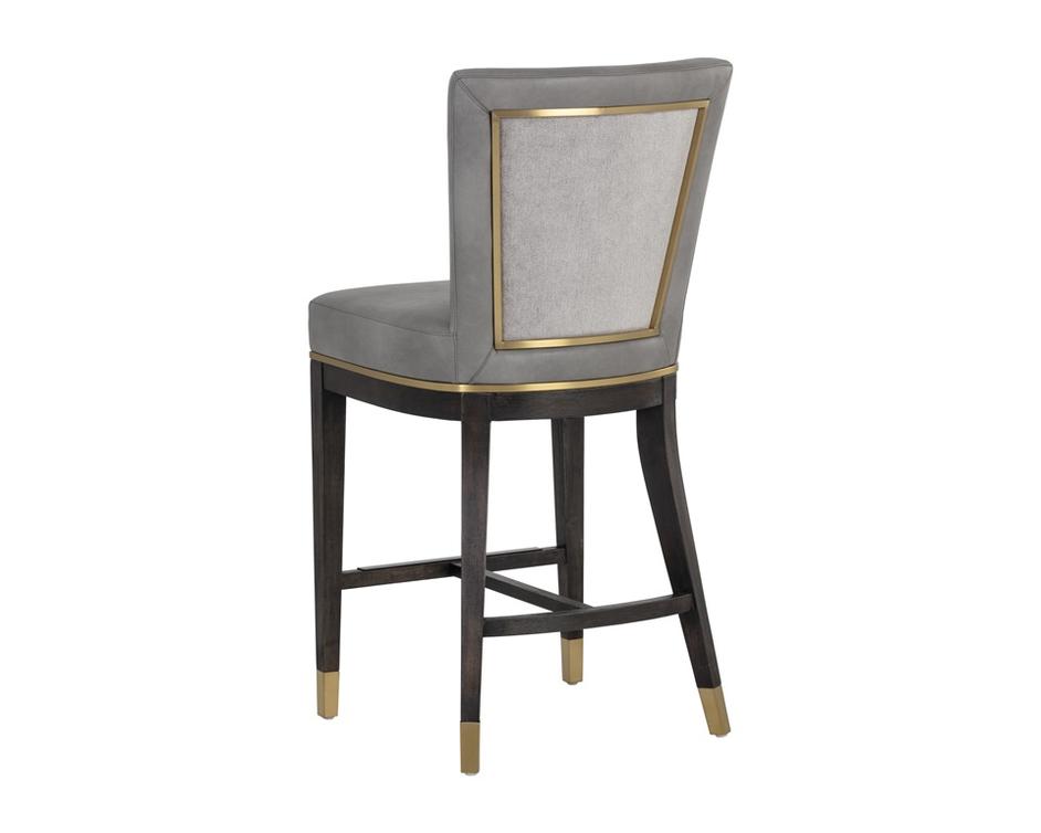 Alister Counter Stool - Bravo Metal / Polo Club Stone by Sunpan