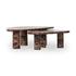 Zion Coffee Table Set - Merlot Marble by Four Hands