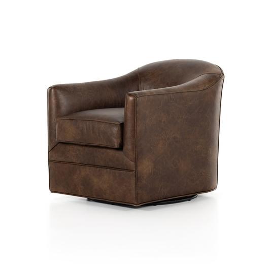 Quinton Swivel Chair - Arvada Cigar by Four Hands