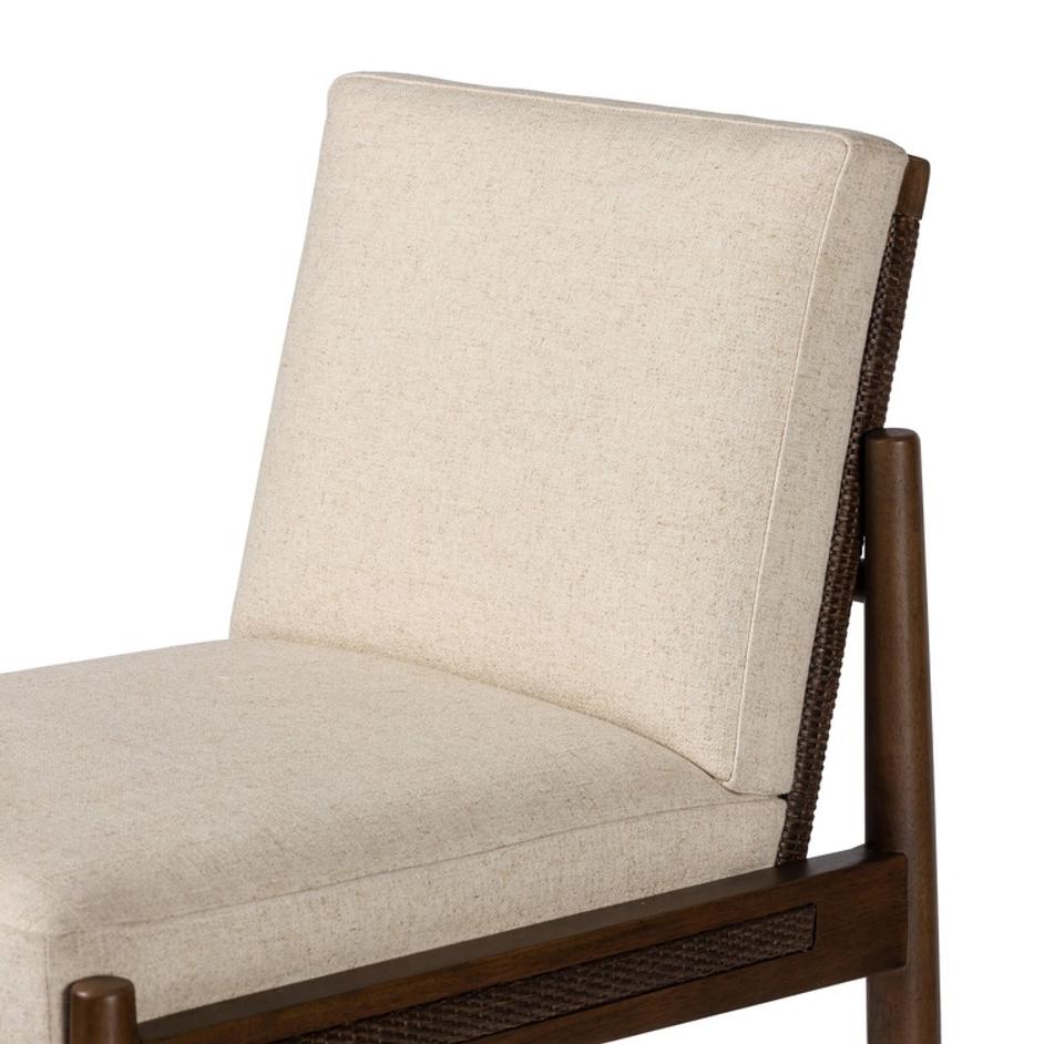 Costera Bar Stool In Antwerp Natural And Almond And Vintage Cross Woven Cane by Four Hands