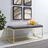 Russell Fabric Bench In Gold Gray by Modway Furniture