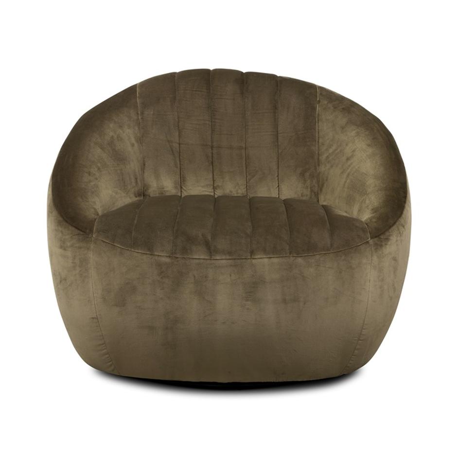 Audie Swivel Chair In Surrey Olive by FOUR HANDS