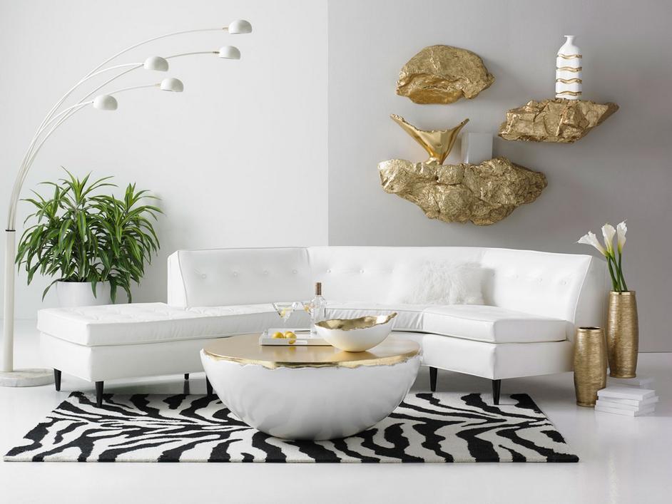 Boulder Wall Art, Gold Leaf by PHILLIPS COLLECTION