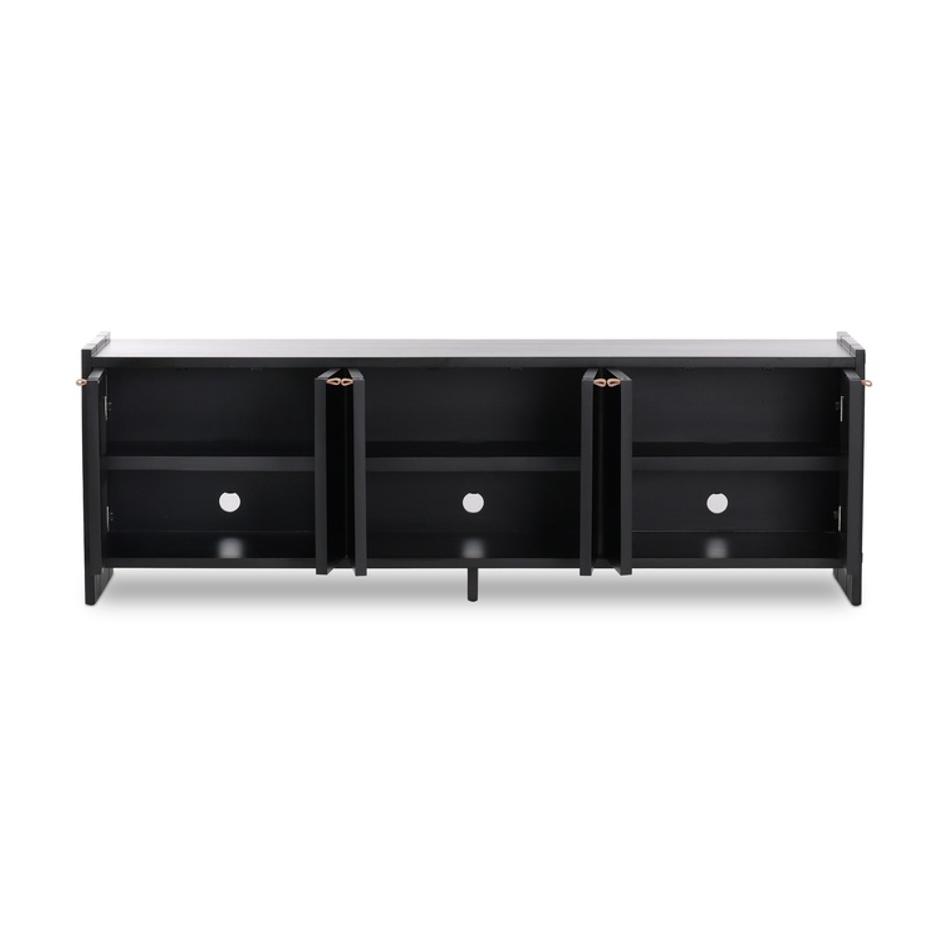 Etro Media Console - Black Wash Poplar by Four Hands