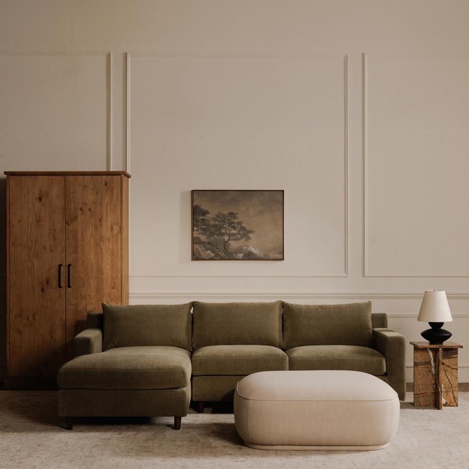 Marion Square Ottoman Beige by Moes Home