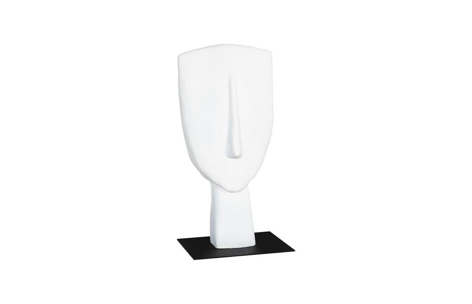 Cycladic Head Sculpture, Classic, White, Smallallall by Phillips Collection