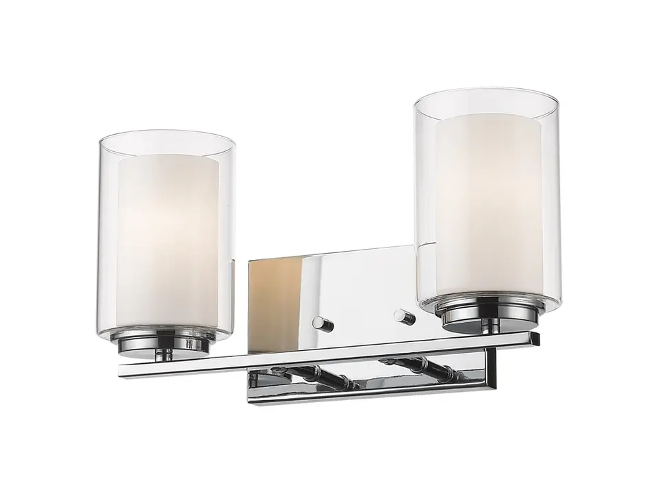 Willow 2 Light Vanity  in Chrome Finish by Z-Lite