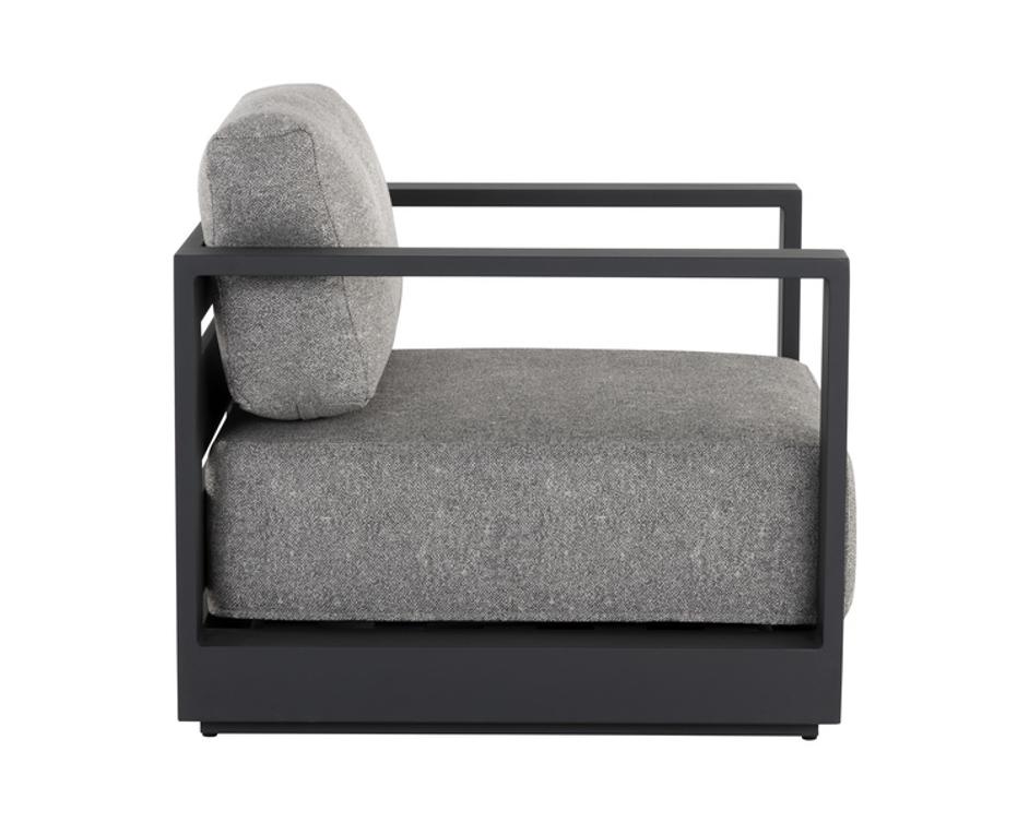 TAVIRA ARMCHAIR - CHARCOAL - LANIKAI SALT AND PEPPER by Sunpan