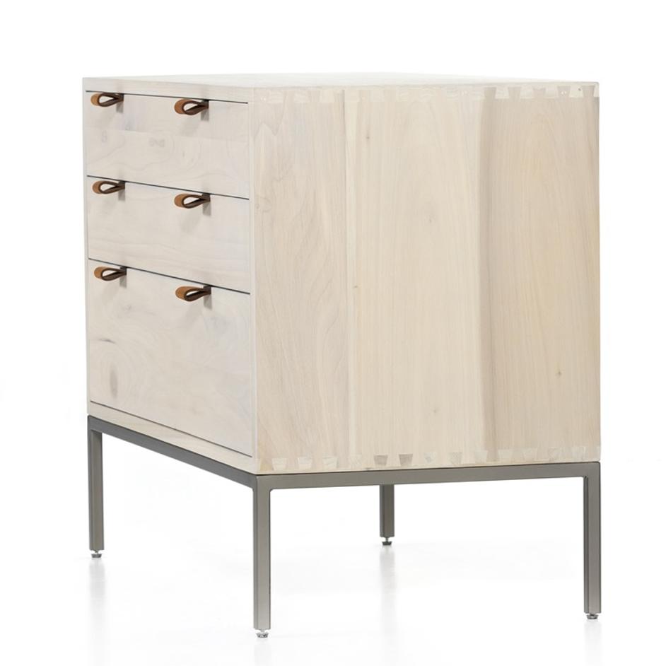Trey Large Nightstand In Dove Poplar by FOUR HANDS