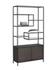 Stamos Bookcase - Black - Charcoal Grey by Sunpan