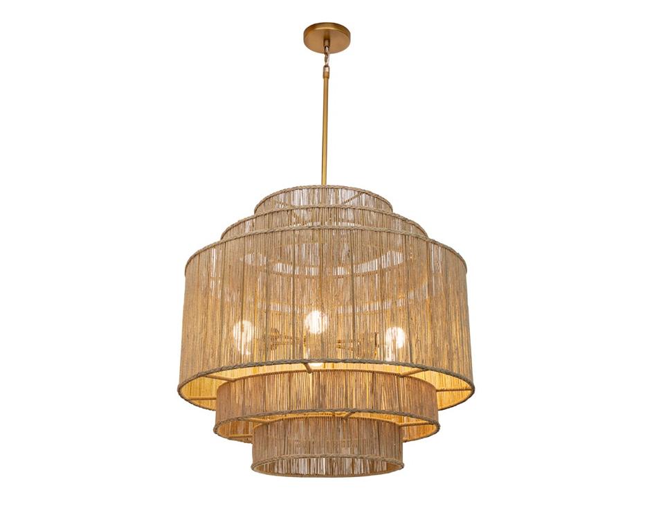 ALYSSA CHANDELIER - NATURAL JUTE by Sunpan
